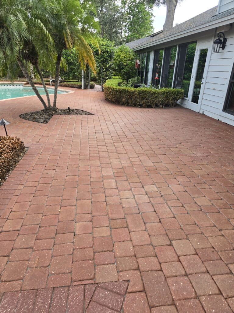 Professional paver cleaning and sealing to restore color and protect surfaces