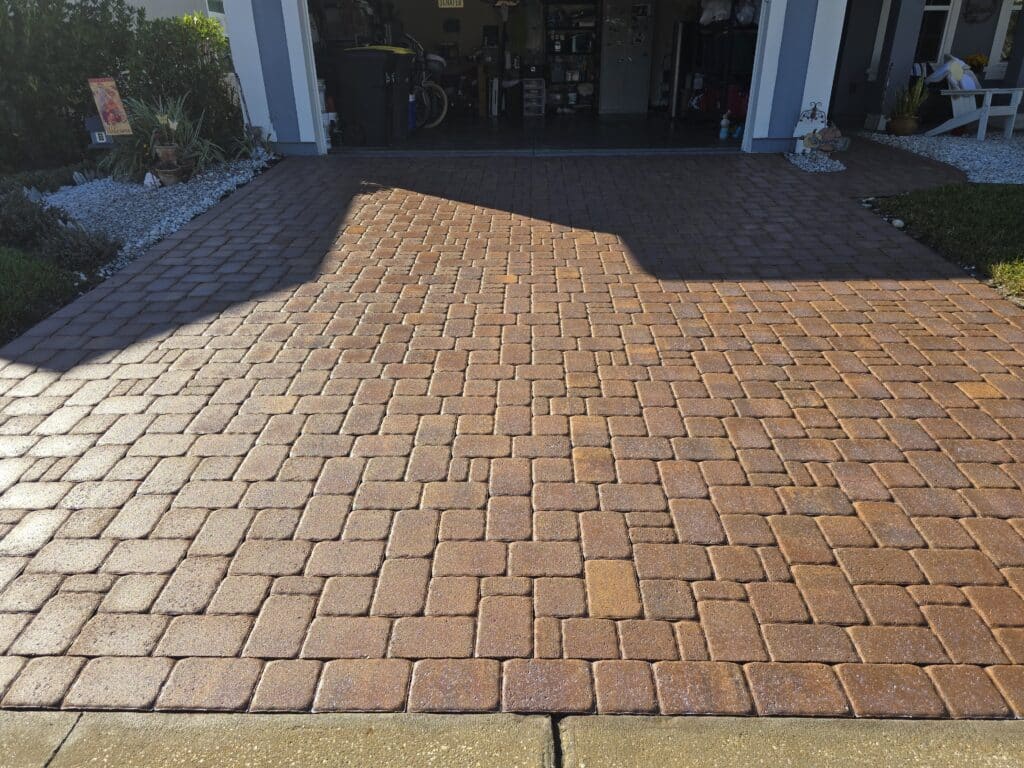 Clean and sealed pavers